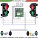 Stagnoli-Impianto-Semafori-2-luci-Rossa-Verde-Fotocellule-Batteria-Traffico-Rampa-Garage-Parcheggi